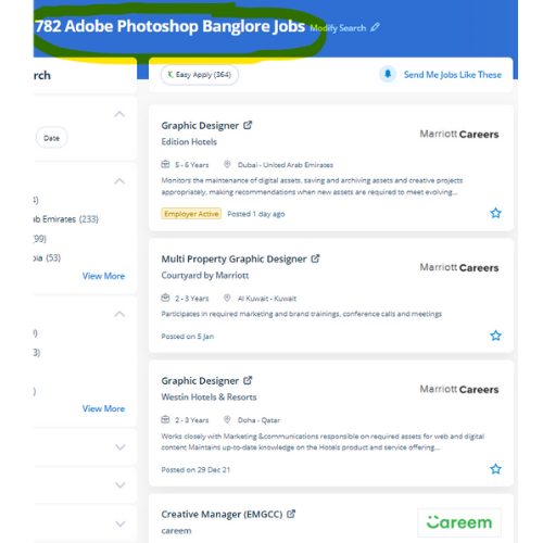 Adobe Photoshop internship jobs in Indore