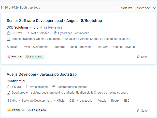 Bootstrap internship jobs in Cochin