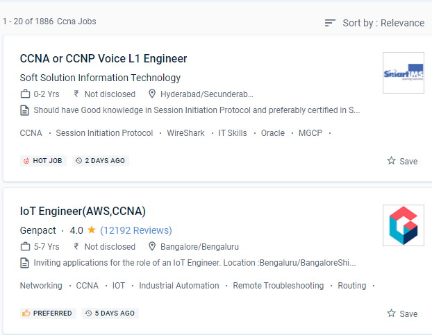 CCNA internship jobs in Jaipur