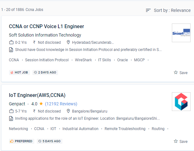 CCNA internship jobs in Madurai