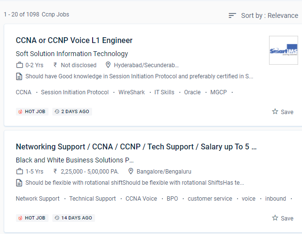 CCNP internship jobs in Guntur