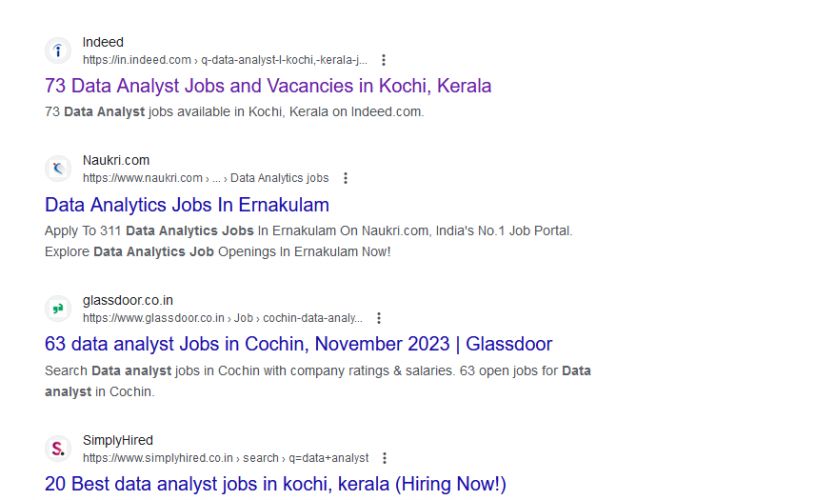 Data Analytics internship jobs in Kozhikode