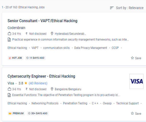 Ethical Hacking internship jobs in Trivandrum