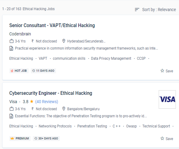 Ethical Hacking internship jobs in Tiruppur