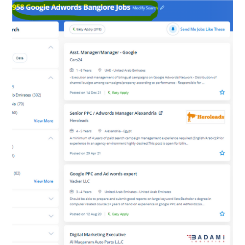 Google Adwords (PPC) internship jobs in Mangaluru