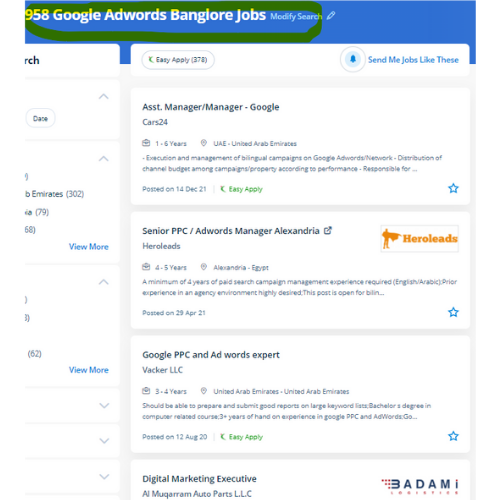 Google Adwords (PPC) internship jobs in Kannur