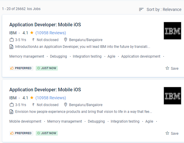 iOS internship jobs in Cochin