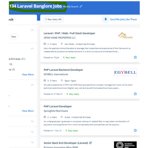 Laravel internship jobs in Vijayawada