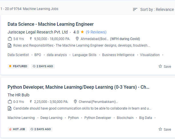 Machine Learning internship jobs in Guntur