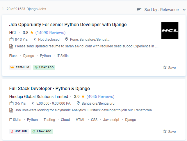 Python/Django internship jobs in Chennai
