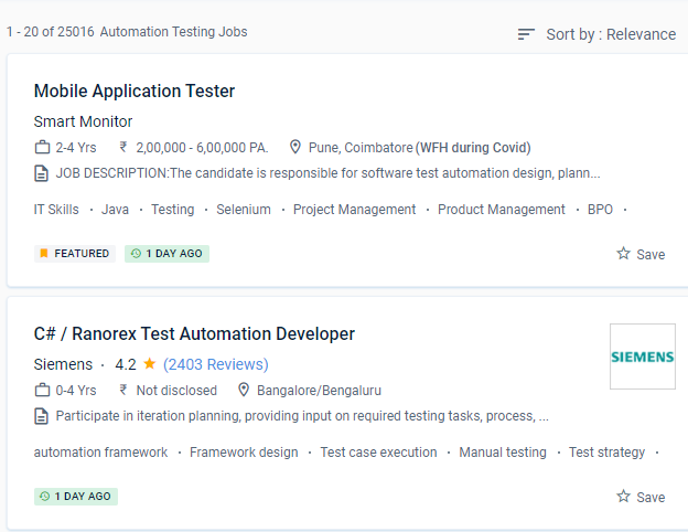 Software Testing (Automation) internship jobs in Guntur