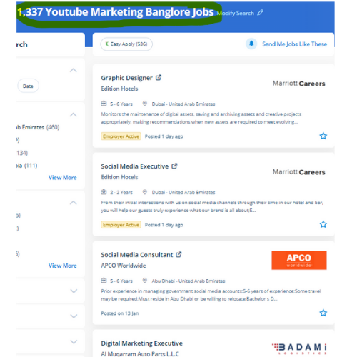 YouTube Marketing internship jobs in Chennai